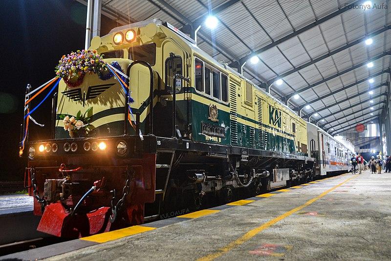 Kereta api Blambangan Ekspres saat peresmian di Ketapang, Jawa Timur. (Foto : Wikipedia)