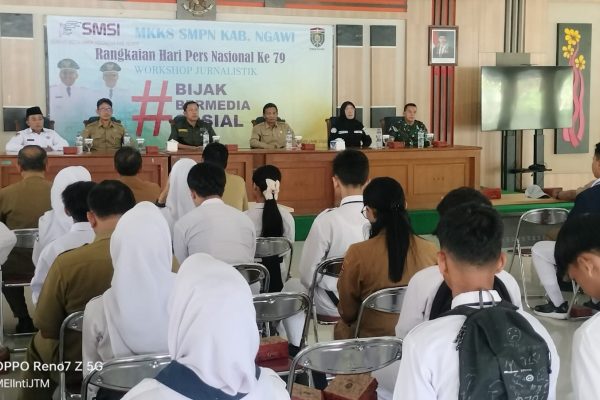 Gandeng MKKS SMP, SMSI Ngawi Gelar Workshop Jurnalistik Bersama Pelajar