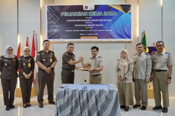 Kantor Pertanahan dan Kejari Ngawi Teken PKS Hukum Perdata dan TUN