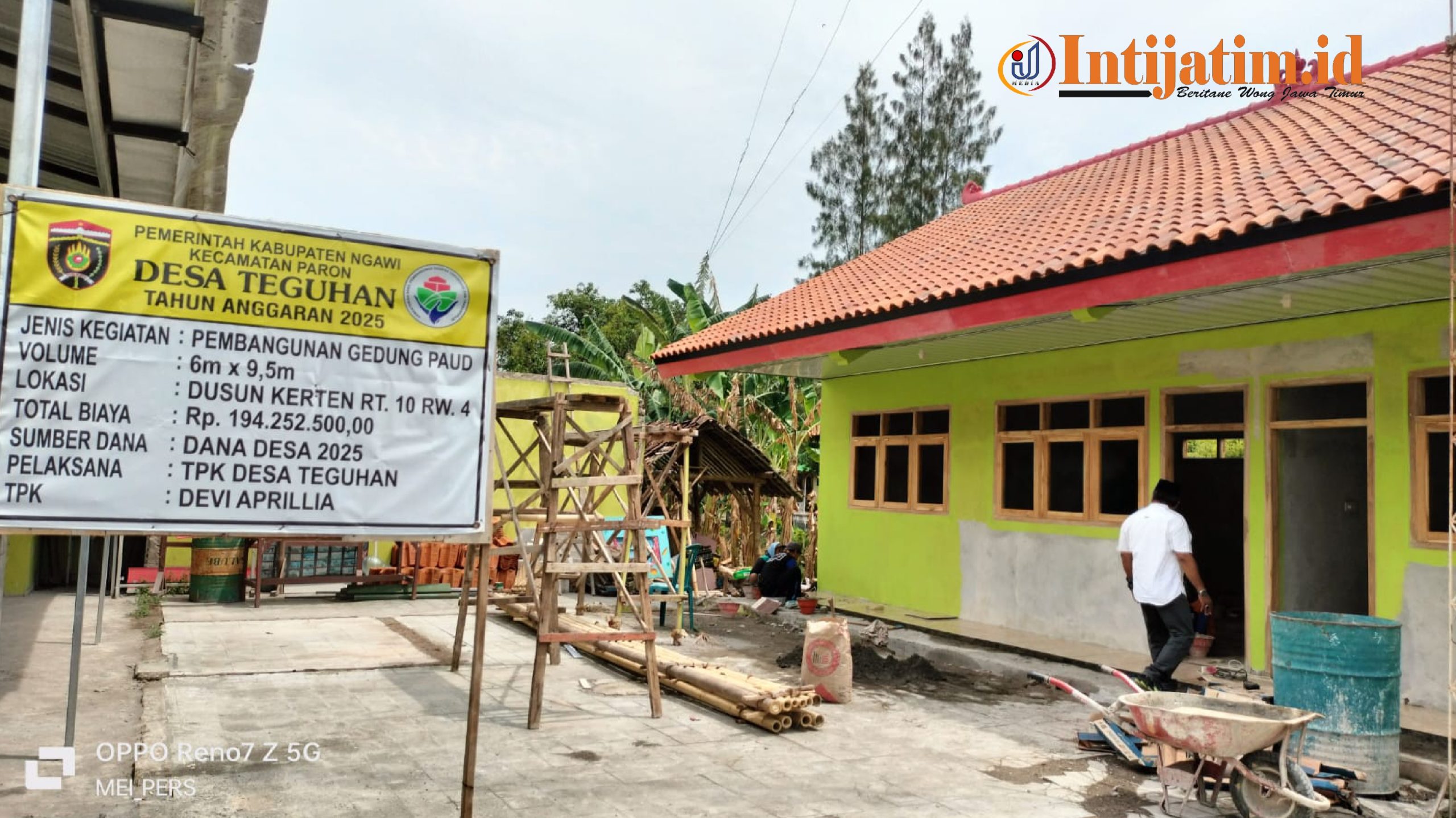 Pembangunan PAUD di Desa Teguhan Ngawi