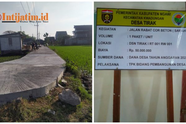 Pemdes Tirak Bangun Rabat Jalan untuk Mobilisasi Petani