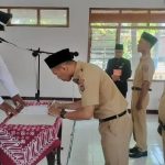 Pelantikan Perangkat Desa (Perades) di Desa Beran, Ngawi.