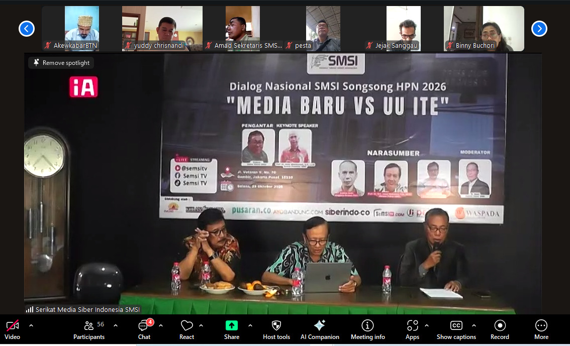 Dialog Nasional SMSI: Songsong HPN 2026, “Media Baru vs UU ITE”